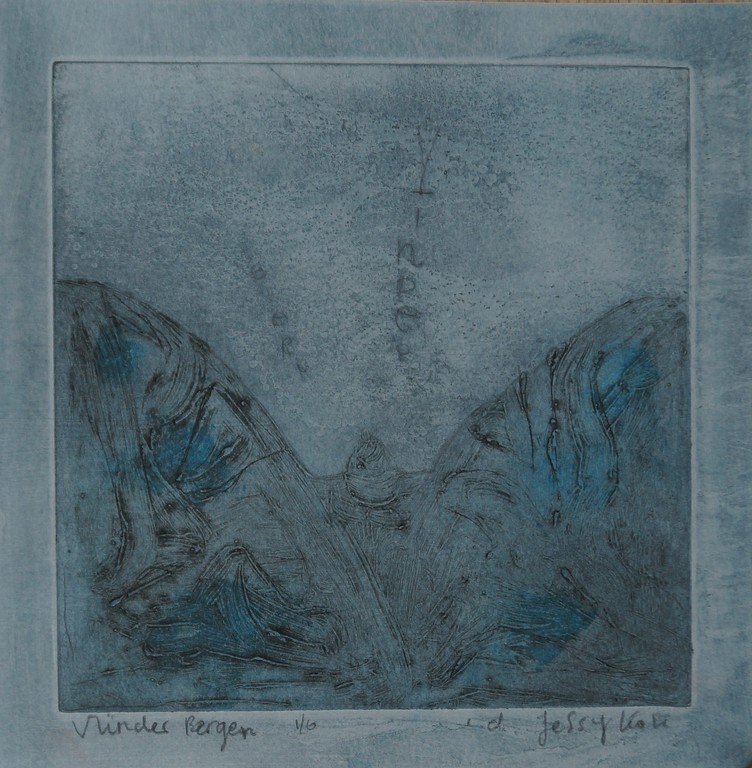 Jessy Kok - gesigneerde kleurets - Vlinderbergen - 6 ex. kopen? Bied vanaf 1!