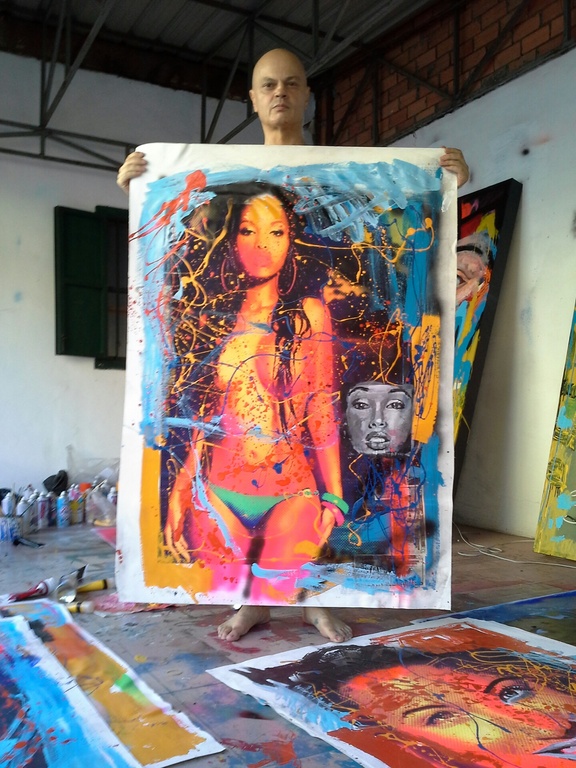 Peter Klashorst - 110 x 80 cm - Zeer groot werk kopen? Bied vanaf 395!