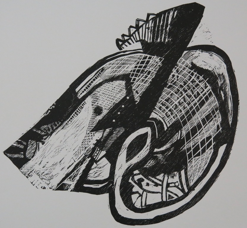 Manuel Kurpershoek: Houtsnede, Chaotisch fragment uit deze tijd 12 kopen? Bied vanaf 20!