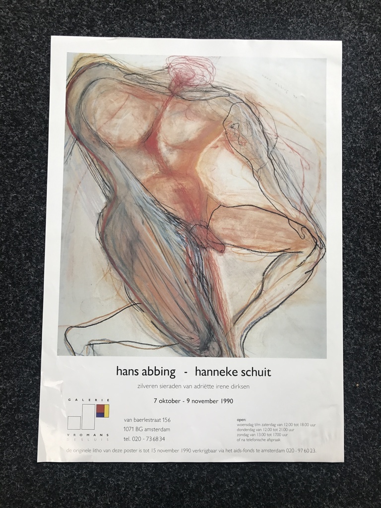 Mooie originele litho/zeefdruk van Hans Abbing voor het AIDS Fonds kopen? Bied vanaf 1!