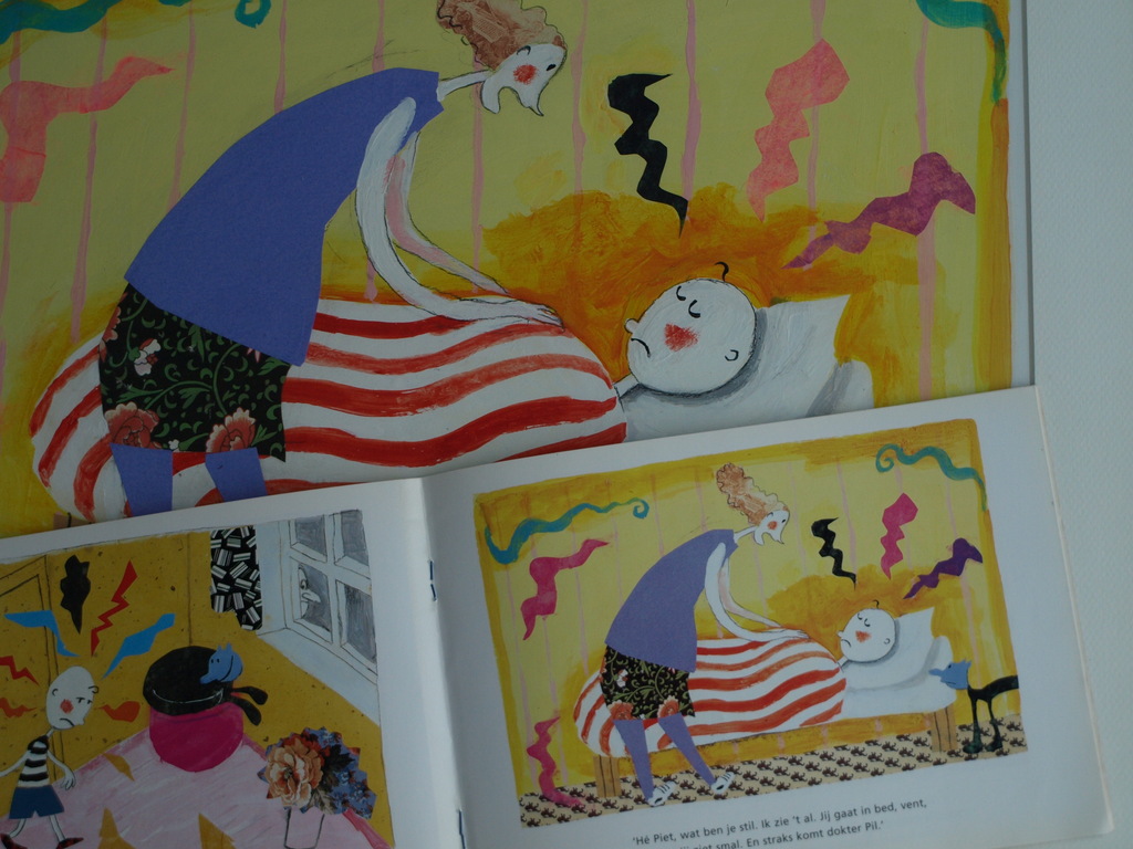 Daan Remmerts de Vries: Acryl en collage , Het leven is raar 10 – Ingelijst 1997 kopen? Bied vanaf 75!