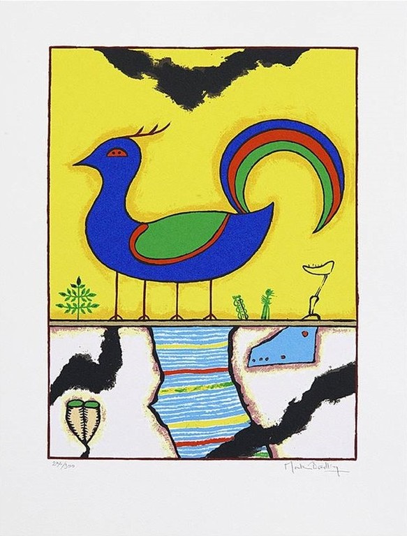 Martin Bradley: Zeefdruk, Blue Bird verkocht voor € 100!