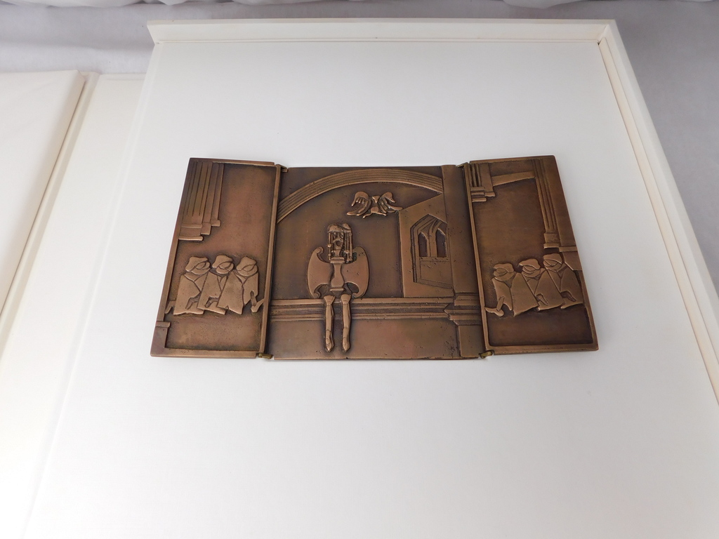 Apostolorum Limina Brons - 15 februari 1975 -- Brons drieluik Vic Gentils. kopen? Bied vanaf 105!