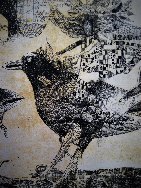 Grafische meester Bulgarije  Stoimen Stoilov (1944-) Litho "Life's struggle" ges kopen? Bied vanaf 1!