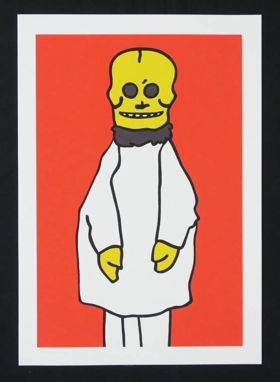 Lot met 2 zeefdrukken van Wouter van Riessen: Kroon en Death kopen? Bied vanaf 1!