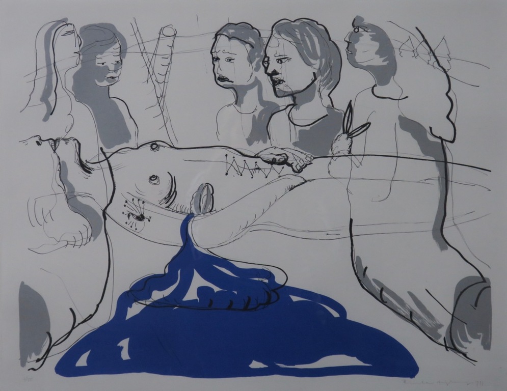 Rinke Nijburg: Litho, Ontmoeting - Ingelijst kopen? Bied vanaf 20!