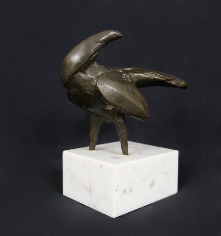 Ek van Zanten: Bronzen beeld, Pauw  verkocht voor € 70!