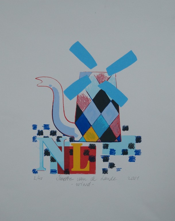 Susette van de Lande - gesigneerde zeefdruk - Wind kopen? Bied vanaf 10!