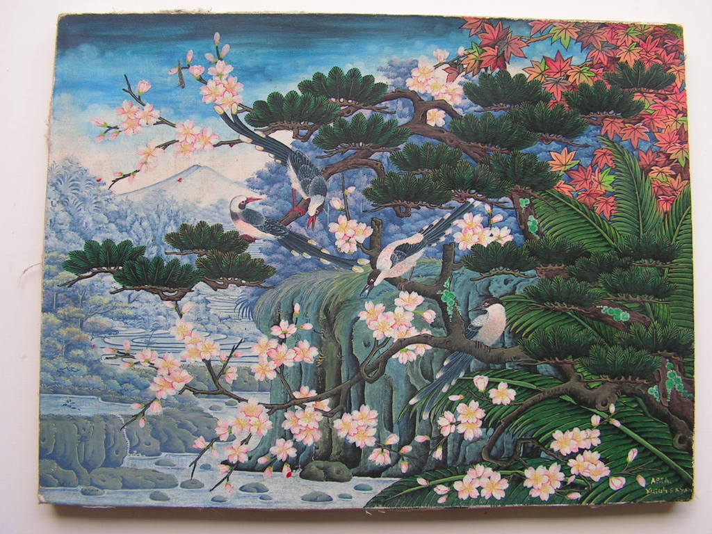 Kutunh  Sayan - landschap - acrylverf op doek. kopen? Bied vanaf 1!
