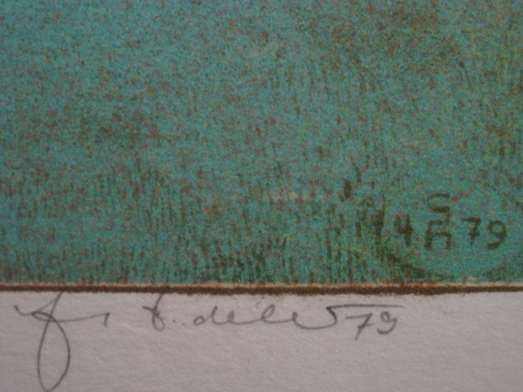 Virtuose Lithografiekunst van Georg Hadeler (1939-) "Octobre" gesigneerd kopen? Bied vanaf 1!