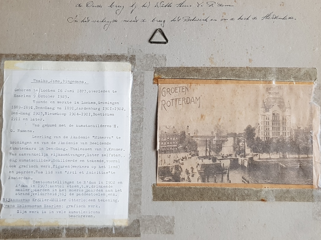 Waalko Jans Dingemans (sr.) - W.J. Dingemans (1873 - 1925) Paard en wagen - Gesigneerde ets kopen? Bied vanaf 35!