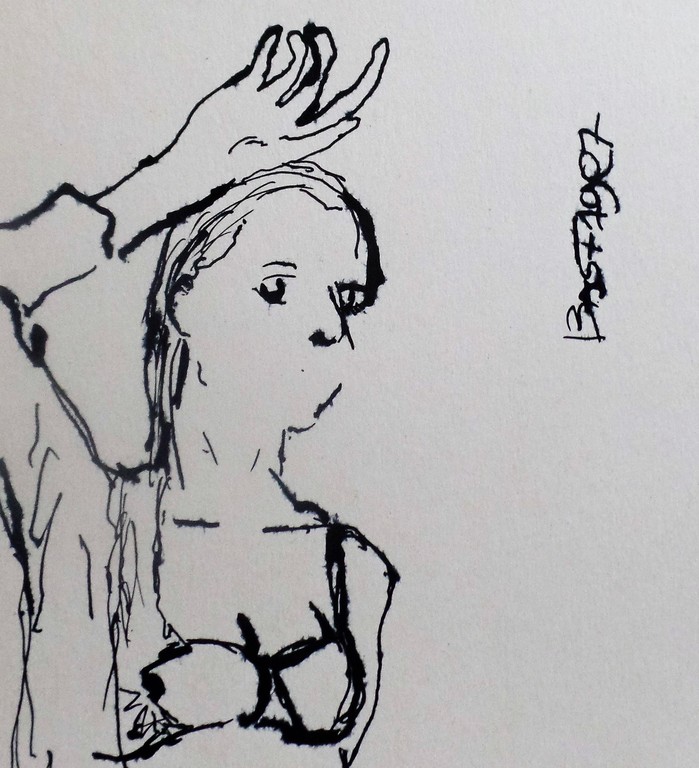 Bas Fontijn  (1978 )  -  Tekening  2 x  -  Erotisch Model  kopen? Bied vanaf 1!