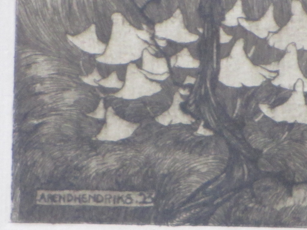 Arend Hendriks, Spinneweb in de morgendauw, Ets 1925 kopen? Bied vanaf 50!