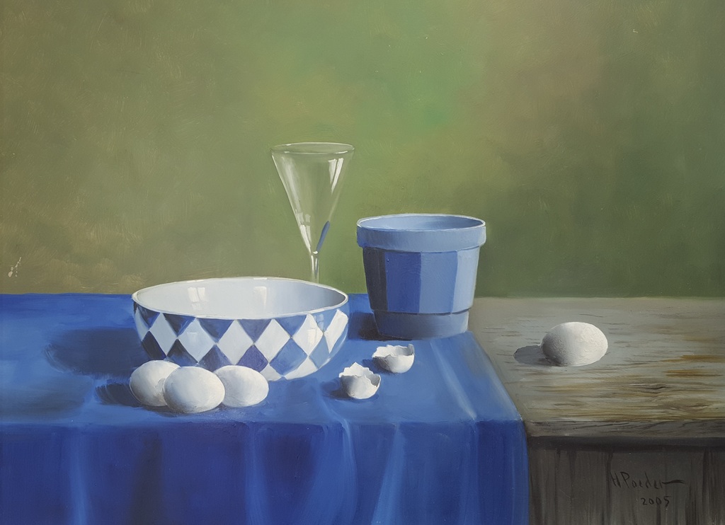 Henk Poeder (1964) - Paneel, gesigneerd rechtsonder en 2005 kopen? Bied vanaf 85!