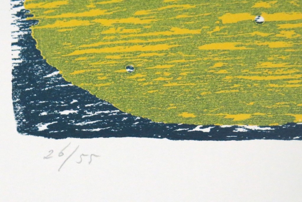 Joris Geurts: Houtsnede, Zonder titel (geel/blauw) kopen? Bied vanaf 20!