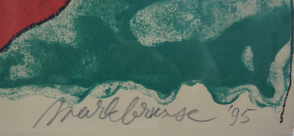 Mark Brusse: Zeefdruk, De rode kom - Ingelijst kopen? Bied vanaf 1!