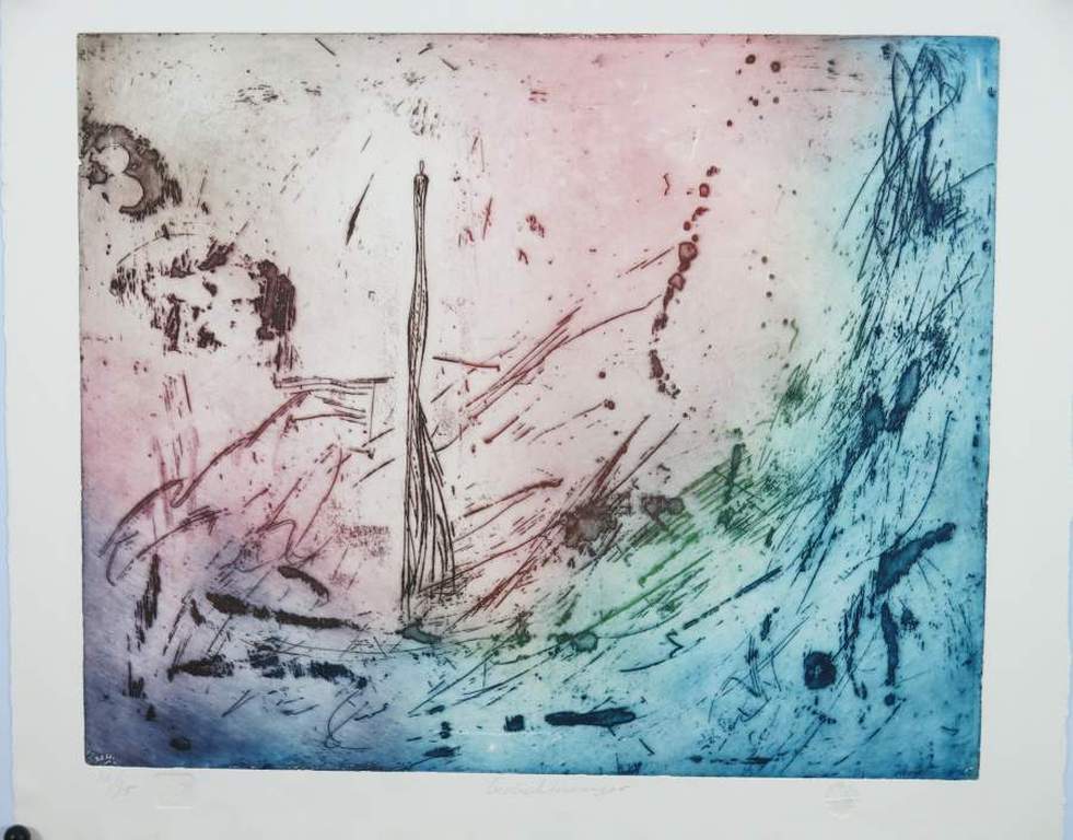 Ad Arma: Ets/Aquatint, Gedichtenvanger verkocht voor € 110!