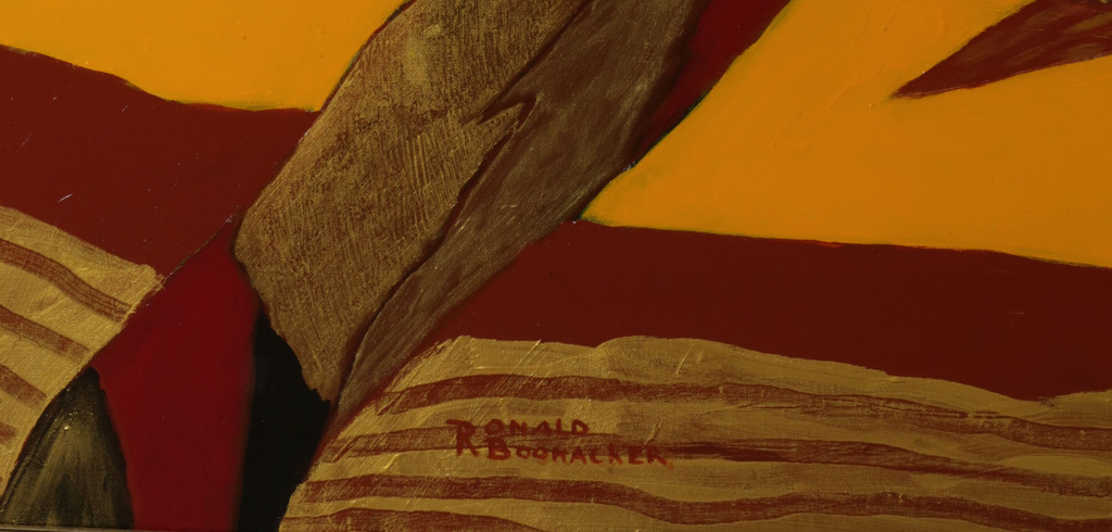 Ronald Boonacker: Acryl op doek, Palm - Ingelijst (Zeer groot!) kopen? Bied vanaf 450!