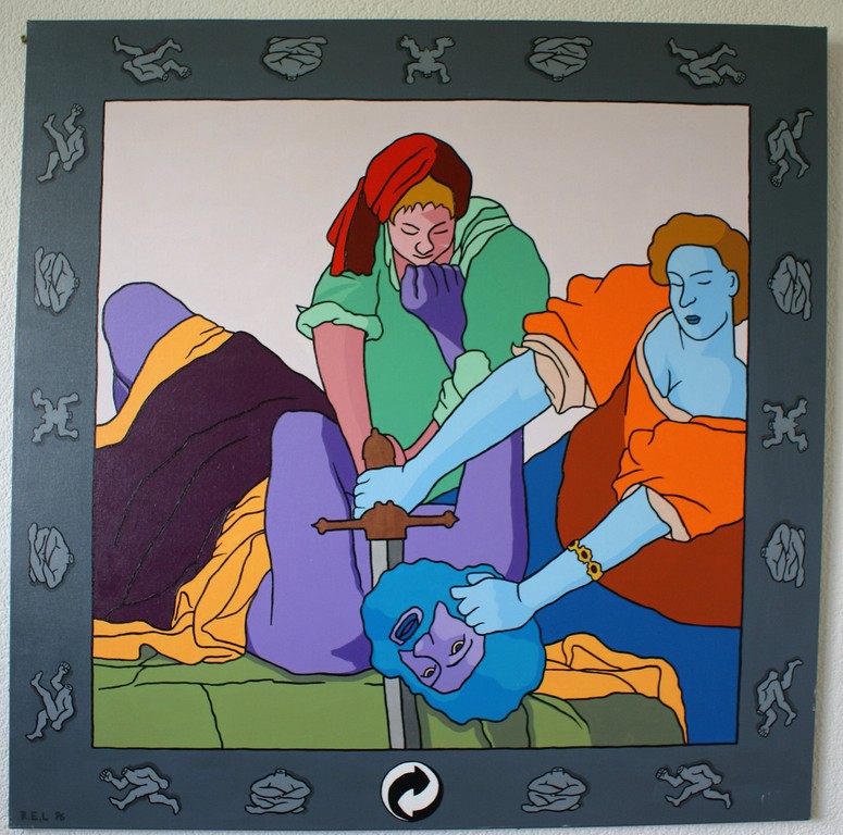 Ariel Zachor R.E.L  olie/acryl op doek 1 meter bij 1 meter kopen? Bied vanaf 225!