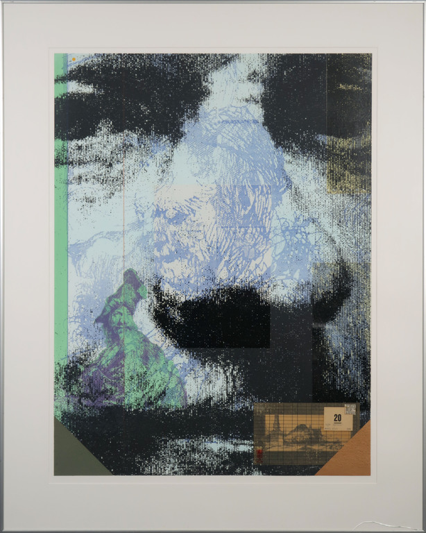 Harald Vlugt: Zeefdruk en Collage, Autumn - Ingelijst verkocht voor € 40!