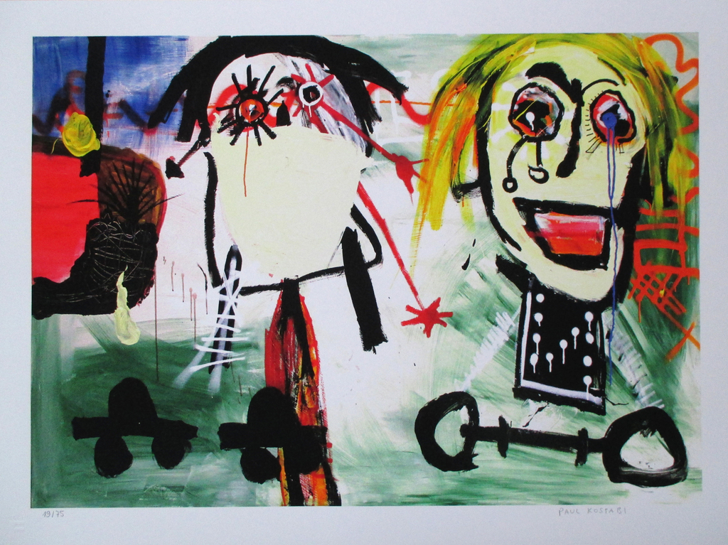 PAUL KOSTABI, Passion Pits, giclee op handgeschept zwaar katoenpapier, 2013 verkocht voor € 37!