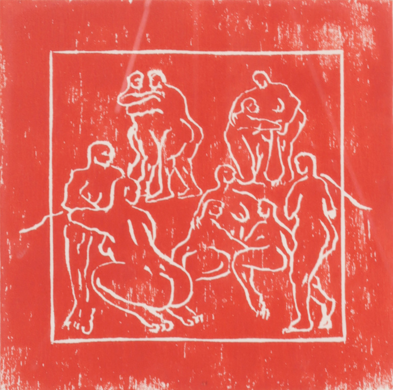 Onbekende kunstenaar: Houtsnede, Apollo en de Musen - Ingelijst kopen? Bied vanaf 1!