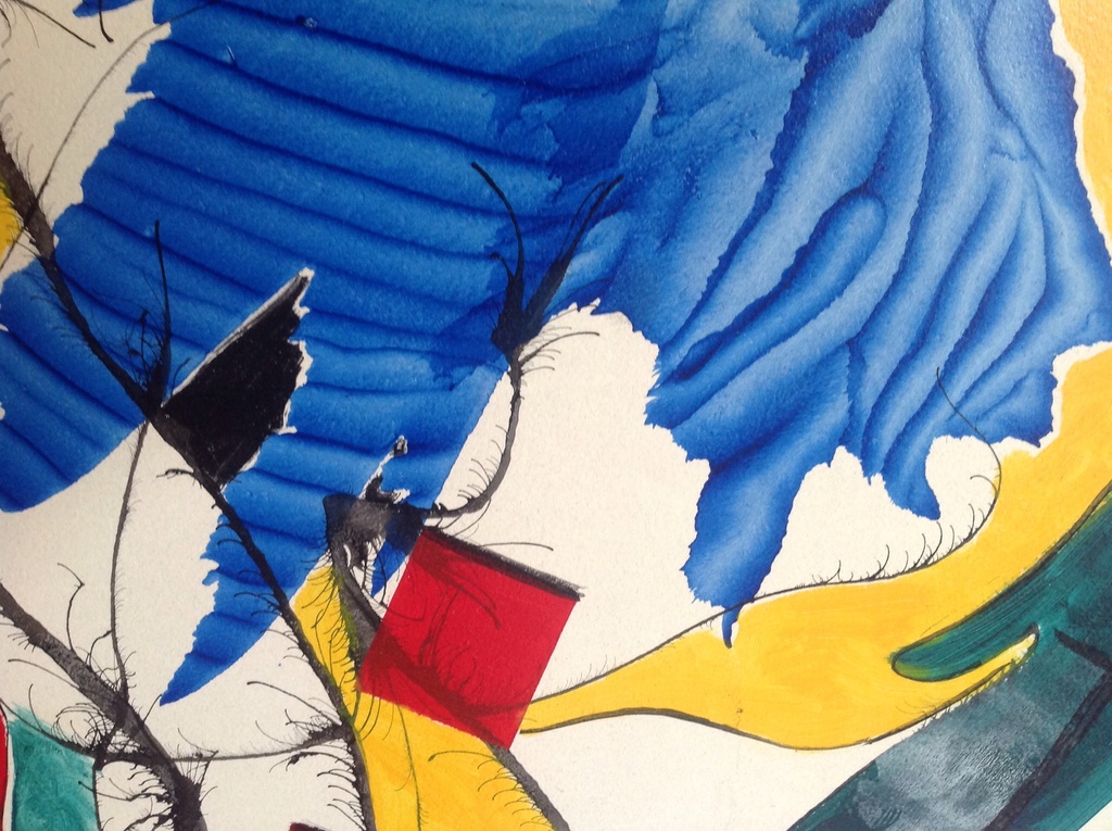 Marita Horbach: acryl verf: z.t.: groot werk  kopen? Bied vanaf 95!