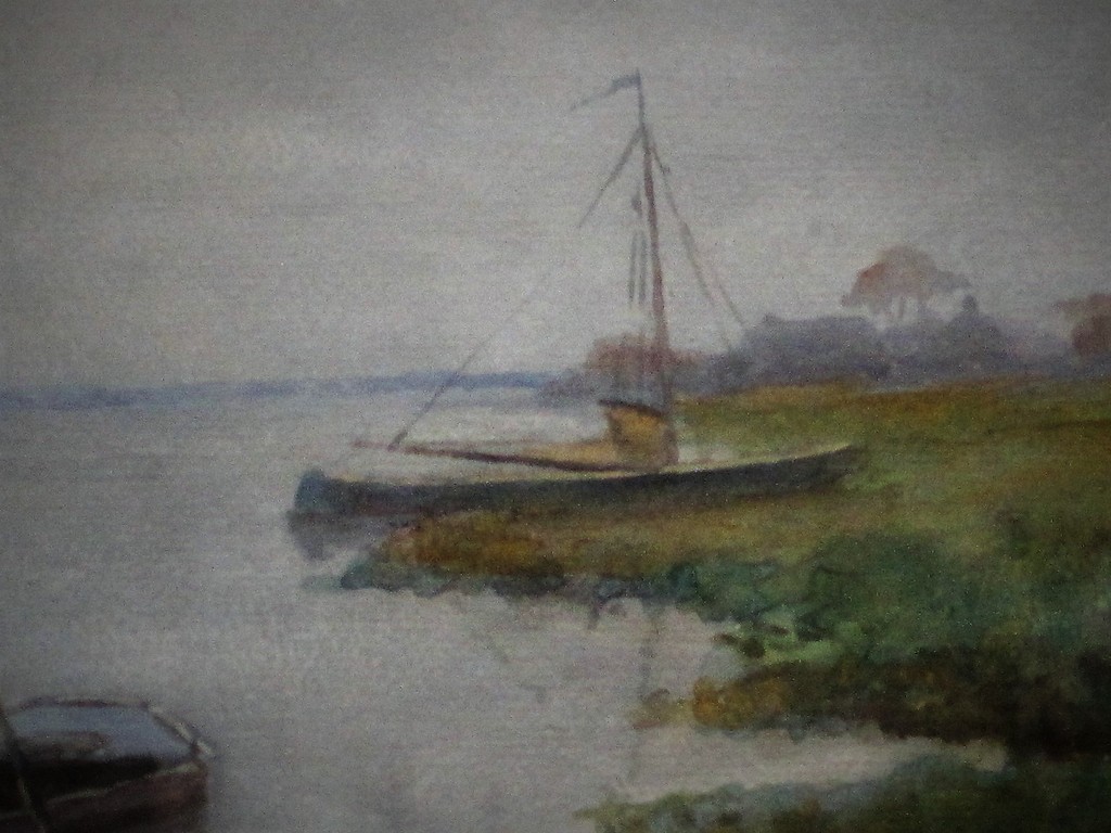 Sfeervol impressionistisch Aquarel "ochtend op de Loosdrechtse Plassen" gesignd kopen? Bied vanaf 1!