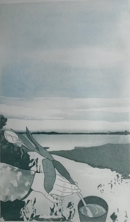 laatste maal aangeboden - Sjoerd Bakker -Friesland - ets / aquatint verkocht voor € 65!