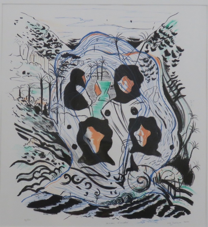 Nour Edinne Jarram: Litho, Pensees Nomades - Ingelijst kopen? Bied vanaf 20!