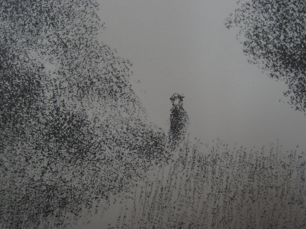 Typisch verstild werk van Metten Koornstra 1912-1978 Litho "man in landschap" MK kopen? Bied vanaf 1!