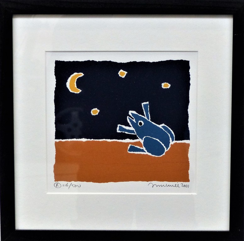 Hans Innemee,Zeefdruk op papier, Ingelijst,Handgesigneerd,Titel Frog. kopen? Bied vanaf 50!