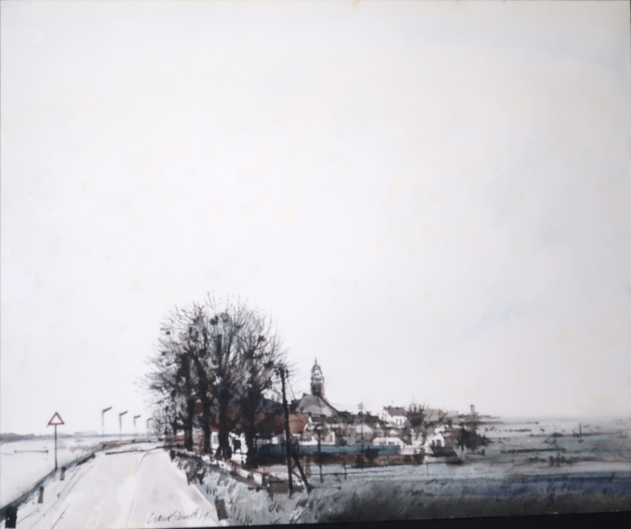 Ciano Siewert: Aquarel op papier, Landschap kopen? Bied vanaf 1!