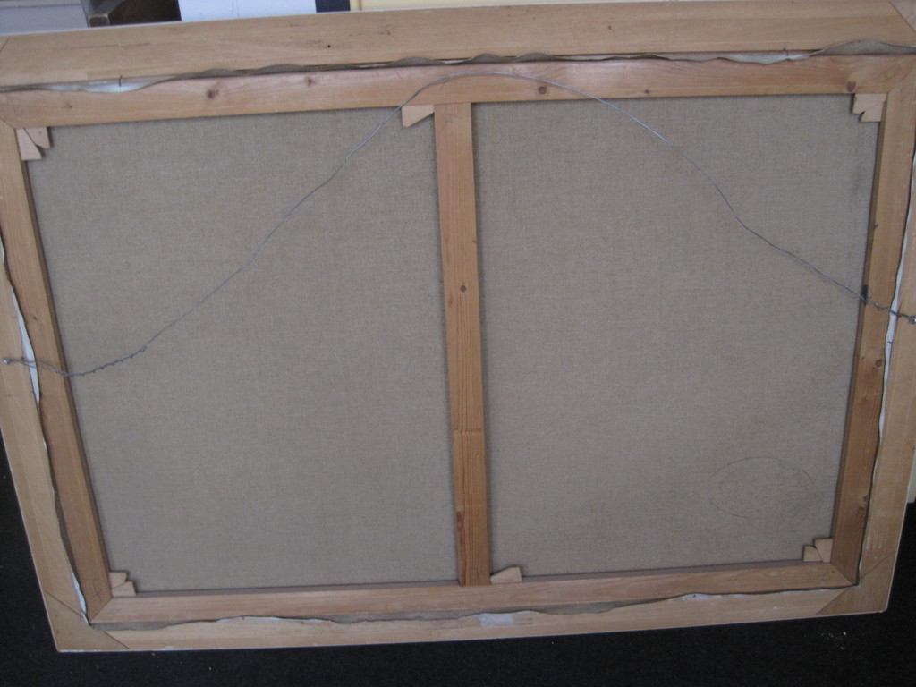 1229 GROOT 1965 expressionistisch olieverf "huis in bomenlandschap" gesigneerd  kopen? Bied vanaf 1!