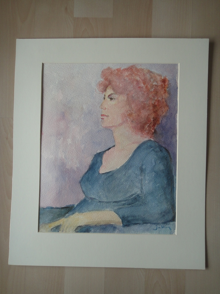 Jaap van Veen, aquarel, 4 jaren '70 portretten  kopen? Bied vanaf 1!