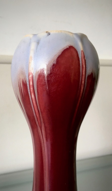 Faiencerie de Thulin -  polychrome art nouveau vaas met druipglazuur - gemerkt kopen? Bied vanaf 1!