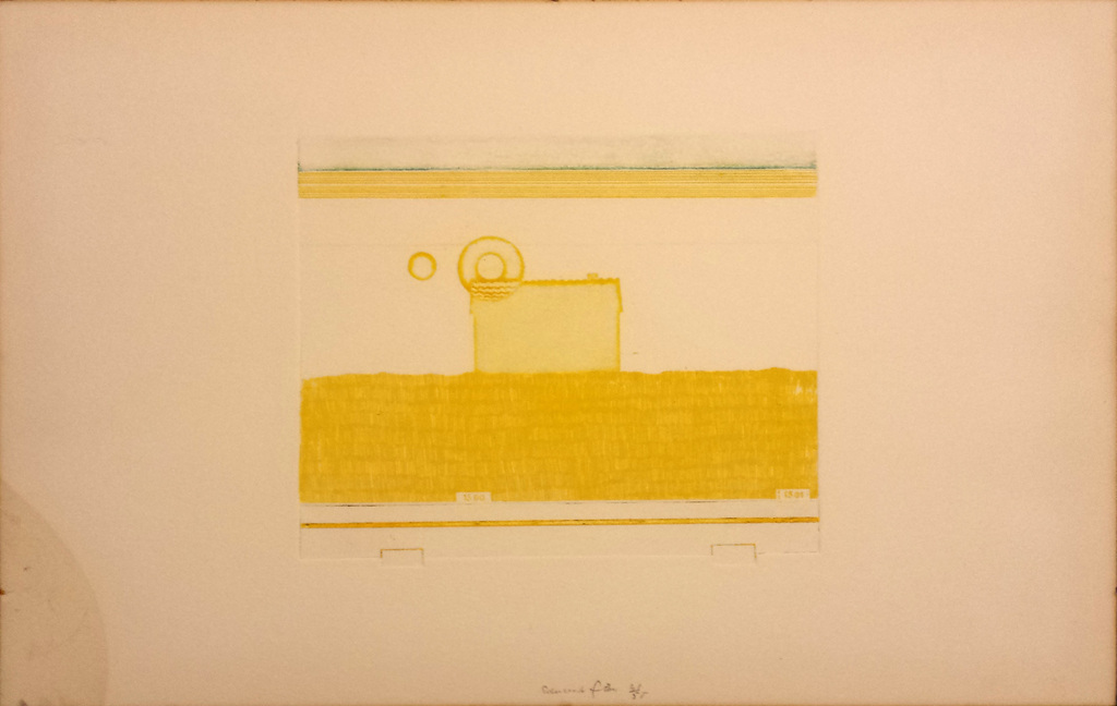 Eduard Flor, Ets nr 3, tijd, 1974 verkocht voor € 41!