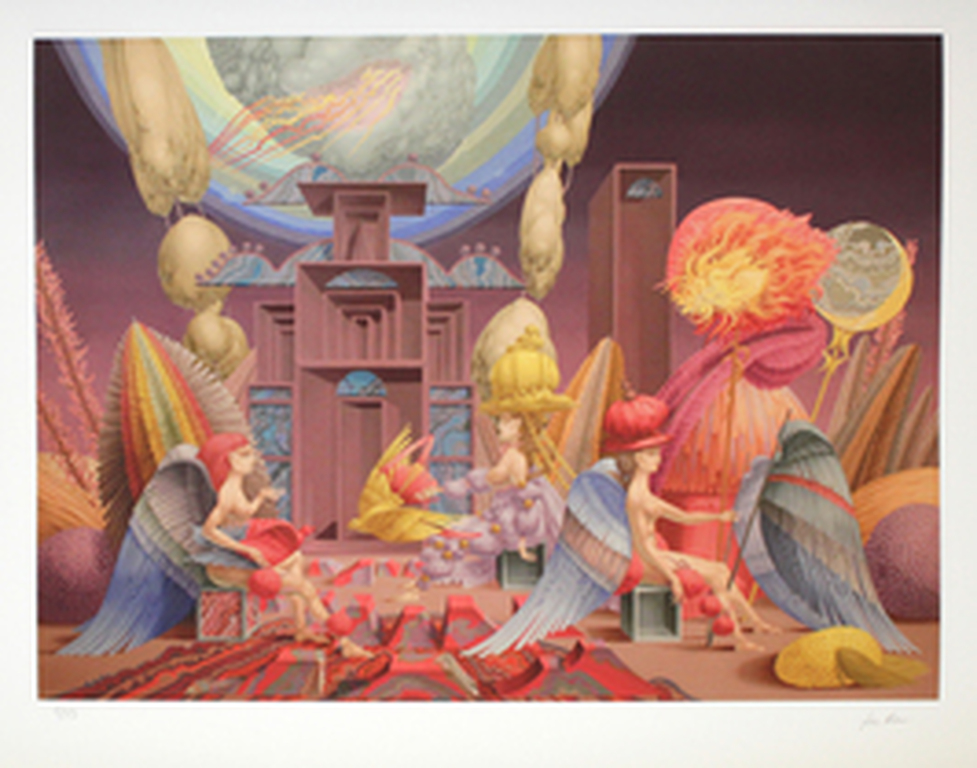 Wolfgang Hutter - DerVogel,Feder,Fluegeltreffen -Giclee 2014 handgesigneerd verkocht voor € 89!