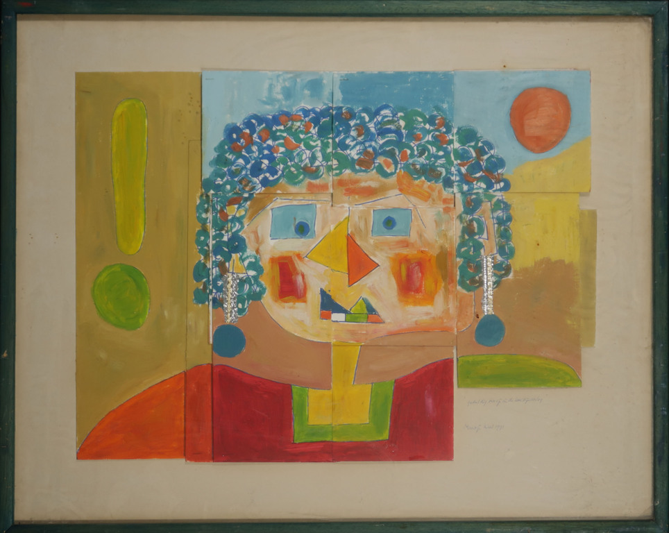 Meertje Kaal: Acryl op karton, Geduldig meisje in de woestijnoorlog - Ingelijst kopen? Bied vanaf 1!