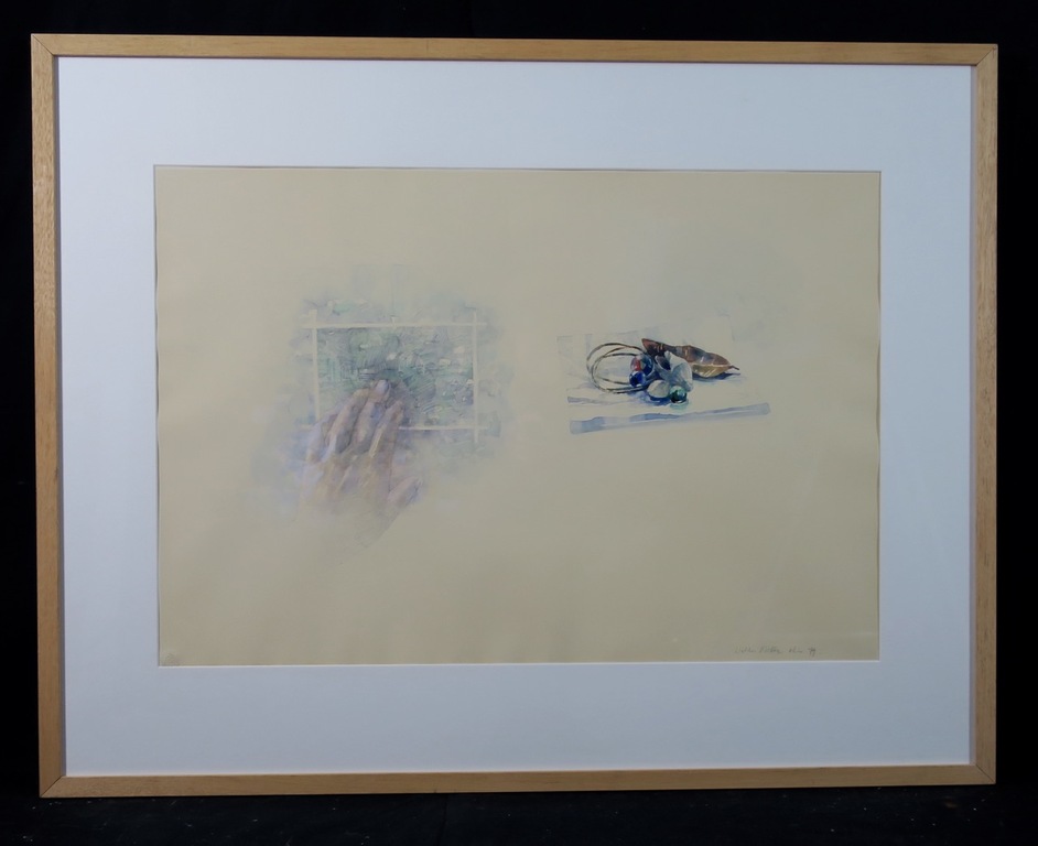 Walter Nobbe: Aquarel, De zomer - Ingelijst verkocht voor € 75!