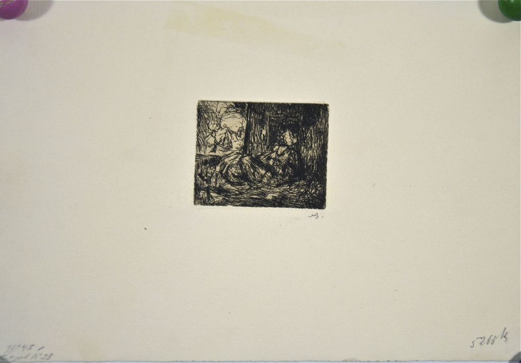 Marius Bauer: Ets. Liggende Oosterse man kopen? Bied vanaf 1!