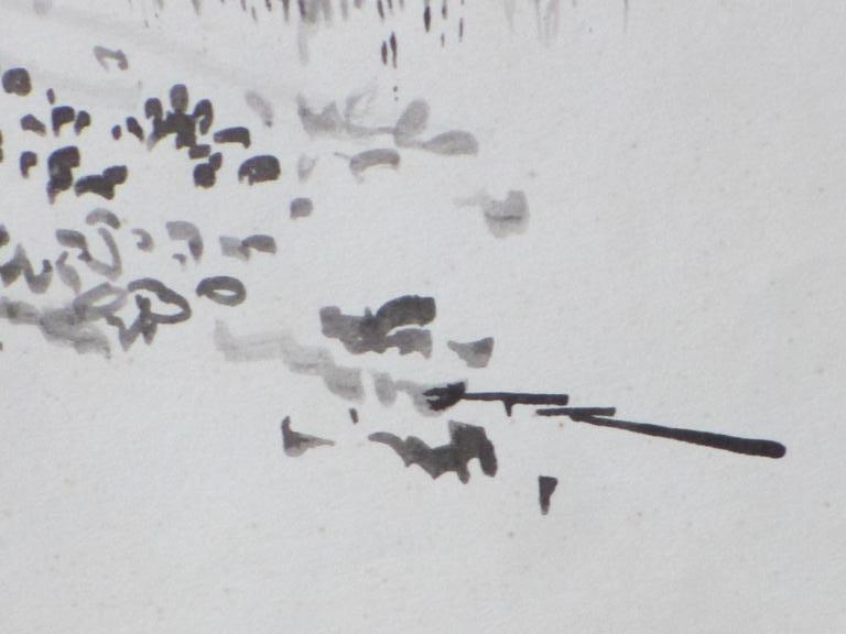 Johan ten Klooster, Landschap met hoeve en paarden, Inkt en aquarel kopen? Bied vanaf 50!