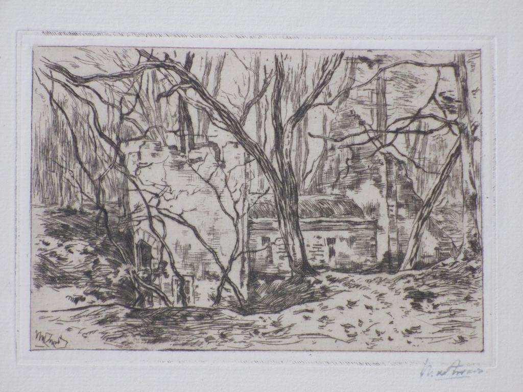 Wllem de Zwart, Ruine Lage Vuursche, Ets ca 1896 kopen? Bied vanaf 35!
