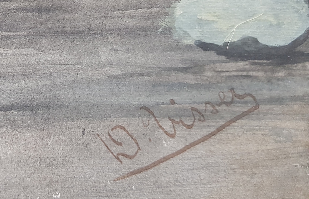 D. (W?) Visser, aquarel/pastel kopen? Bied vanaf 1!