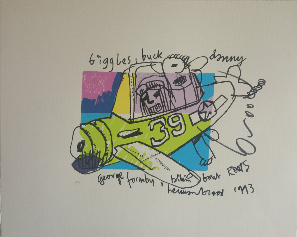 Originele zeefdruk van Herman Brood - Biggles Buck kopen? Bied vanaf 125!