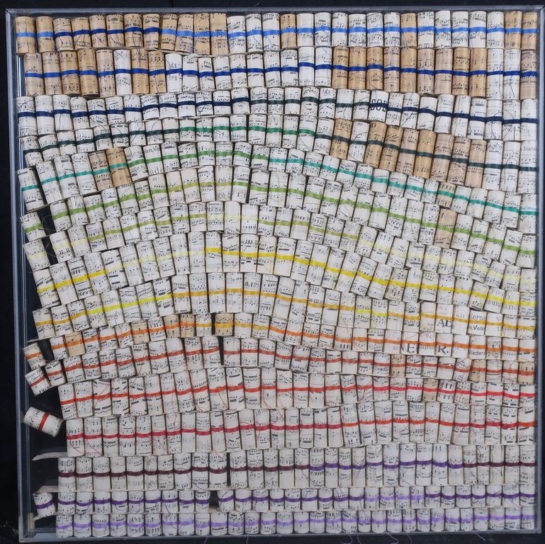 Stef Kreymborg: Bladmuziek en garen, Ingewikkelde muziek III - Ingelijst kopen? Bied vanaf 100!