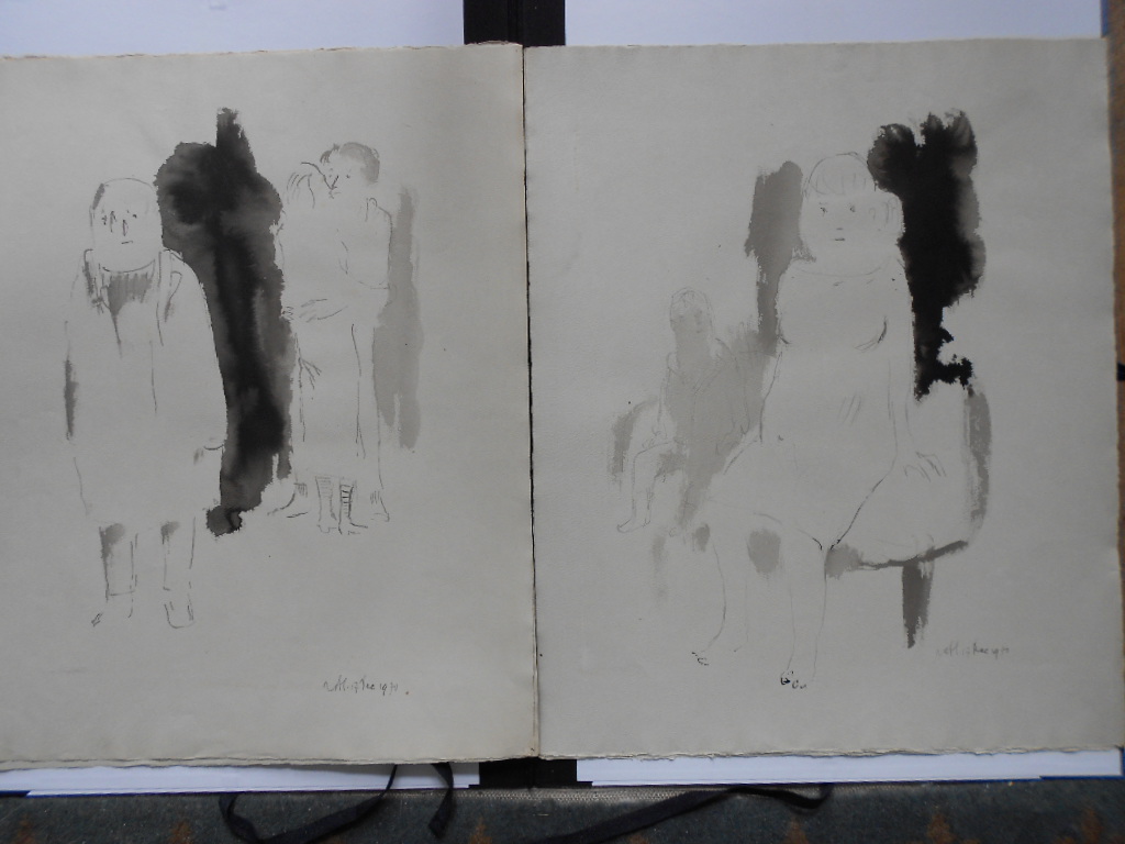 Theo van der Horst 2 oost-indische inkt tekeningen verkocht voor € 50!