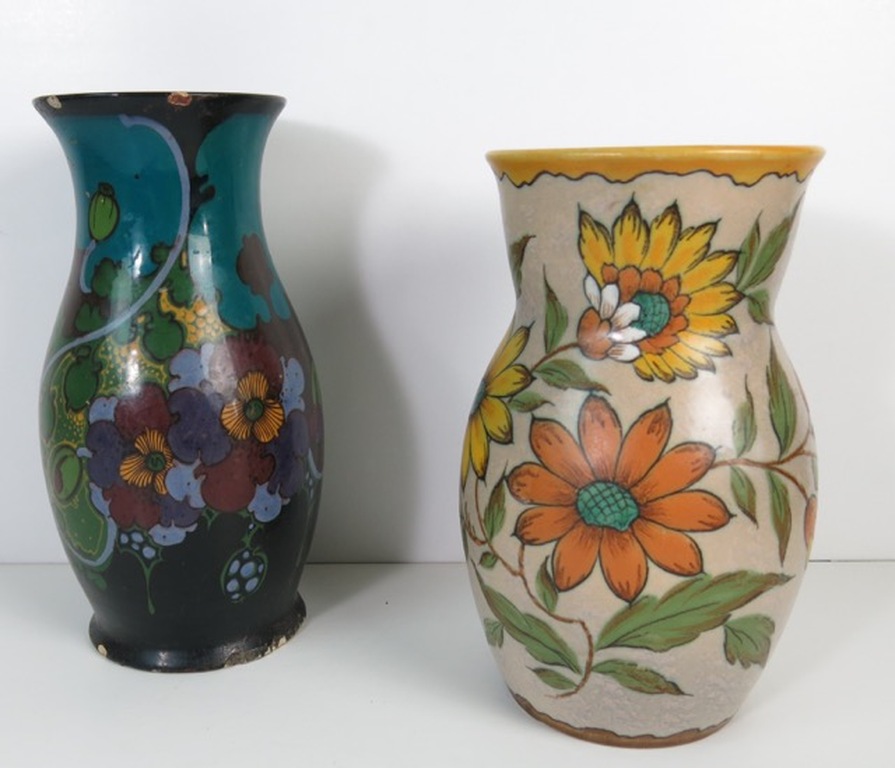 Gouds Plateel: Twee vazen kopen? Bied vanaf 1!