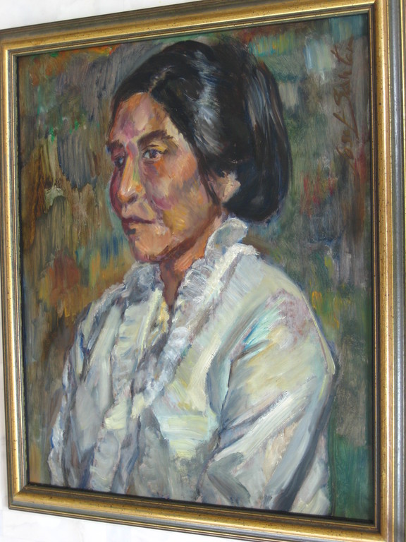 Josef Santen. Olieverf op board. Indonesische vrouw. kopen? Bied vanaf 65!