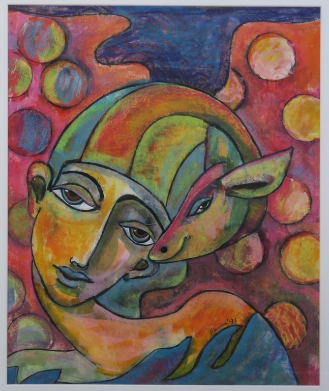 Franca Muller Jabusch: Gouache, Reebruine ogen - Ingelijst kopen? Bied vanaf 80!